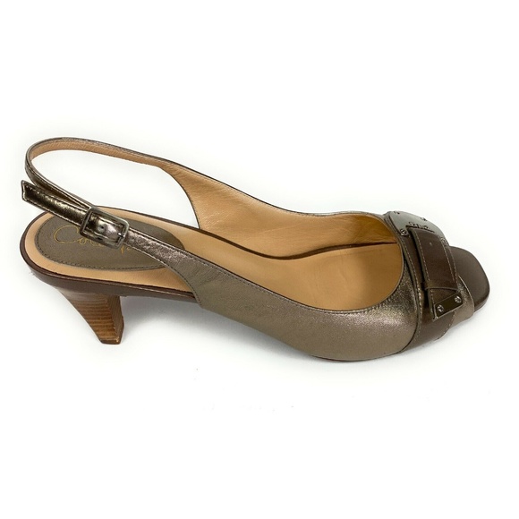 cole haan open toe flats